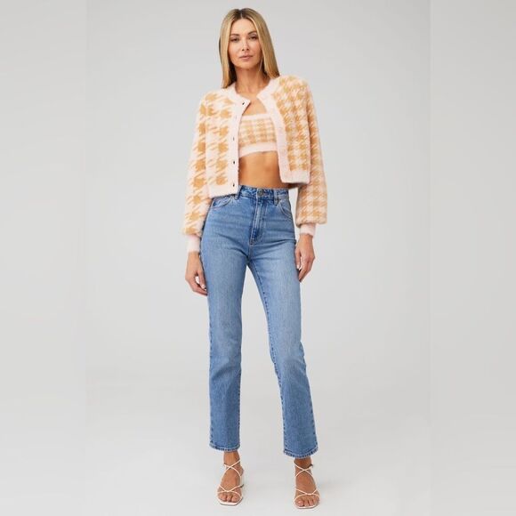 For Love & Lemons Women's Cher Crop Sweater Tank Size Small - Picture 4 of 8